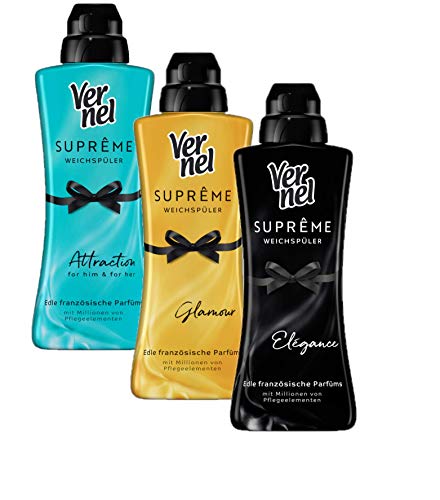 Suprême Weichspüler Ausprobier-Paket 3x600ml Elegance, Attraction, Glamour