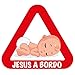 Pegatinas Bebé a Bordo Personalizadas (Jesus)
