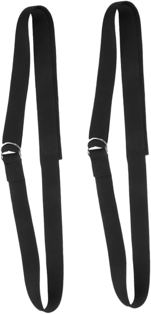 Toyvian 2Pcs Reusable Non Elastics Yoga Strap Ring Design for Strengthening Flexibility for Home Workouts Gym and Sessions