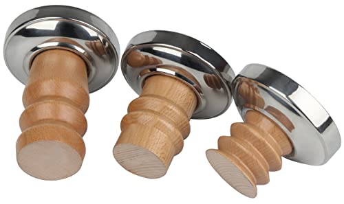 Vixdonos Pillar Candle Holders Set Of 3 Wood Candlestick Holder Stainless Steel Plate For Mantel Decor, Dining Table Centerpiece #TOP2