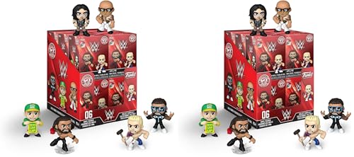 Funko Mystery Mini: WWE - John Cena, Roman Reigns, The Rock and more - 1 of 6 to collect - Styles may vary - Figura in vinile da collezione - Idea regalo - Prodotto ufficiale (Confezione da 2)