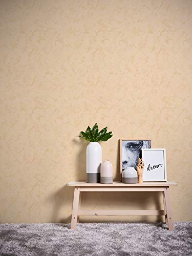 A.S. Création Non-Woven Wallpaper, Yellow, Plain, 10.05 m x 0.53 m, FSC-Mix Certified, RAL-GZ 479 Quality Mark - Image 4