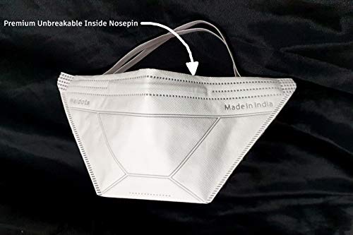 Image of Weldots Duckbill N95 Mask for Men & Women - 6 Layers DRDO, ISI (BIS) Certified FFP2 Protection - Head Loops Style - White Color