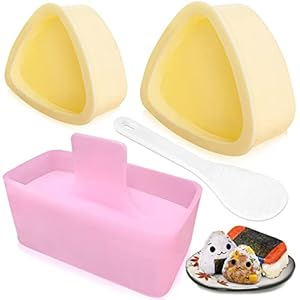 TAORISH Onigiri Mold, 3 Pack Rice Mold Musubi Maker Kit, Musubi Maker Press, Classic Triangle Rice Ball Mold Maker Sushi Mold for Kid Lunch Bento and Home DIY