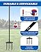 Arejonner Tetherball Set with Heavy-Duty Pole (Up to 8ft), Soft-Touch Ball & 5-Prong Base - Professional Outdoor Game for Backyard, Lawn, Beach - Includes Ball, Rope