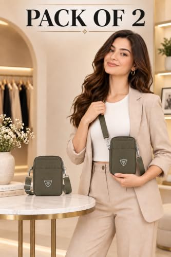 Image of J I Women's Small Cross-Body Phone Bag Stylish Mobile Cell Phone Holder Pocket Purse Wallet Sling Bag Mini Shoulder Bags