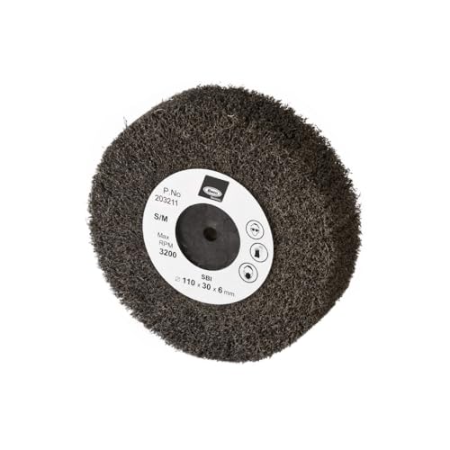 BUZZUFY Satiflex Schleifscheibe Medium Ø 110 x 30 x 6 mm, Kohlenstoffsilikid, Schwarz