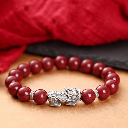 Bracelet Perles Cinabre 10 mm pour Sérénité et Harmonie