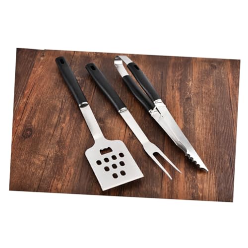 Set de 3 herramientas para parrilla de acero inoxidable miniatura 1