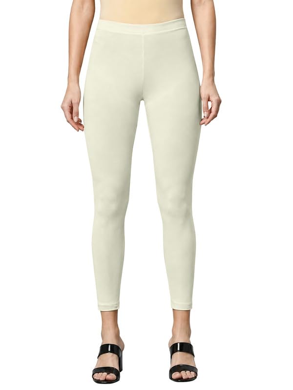 Image of TRENDMALLS Women's Microfiber Elastane Stretch Soft Cropped Leggings with Ultrasoft Waistband for Women