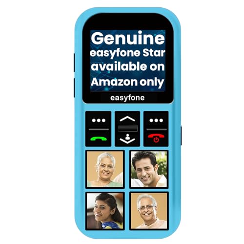 easyfone Star - Safety Device Cum Phone for Kids with SOS, GPS Tracking, Discreet Listening, Photo Dial, No Internet, 10 Days Battery Backup, Parental Control by Seniorworld