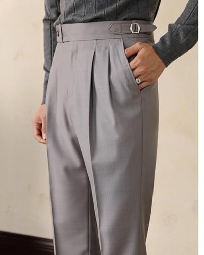 Men's Casual Pants Fit Trousers Groomsmen Slacks Lounge Gurkha Pants2