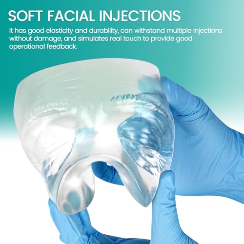 Image of Face Model for Injection Practice Kit - Transparent Face for Injection Liquid Training, Perfect for Micro Plastic Surgery, Filler Practice, Beautician Teaching, Medical Students Learning