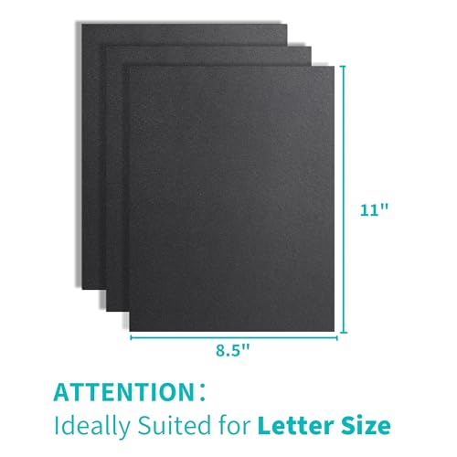 Image of Binditek 12 Mil Sand-Textured Binding Covers, Letter Size, Black, 25 Pack