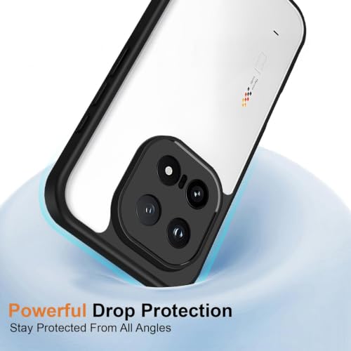 Image of VONZEE Clear Back Case Cover for IQOO 15 5G | Shockproof Design | Hard Back Cover Case for IQOO 15 5G (PC & TPU, Black)