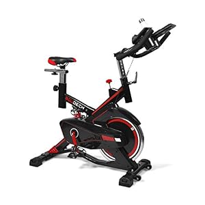 BOLD 1600 - Cyclette da corsa professionale con volano da 16 kg, display LCD, software di monitoraggio e supporto tablet Cyclette da fitness Whirling bike Professional Running bike (BOLD 1600)