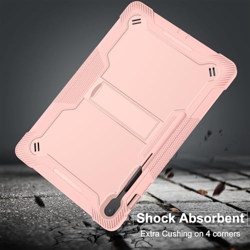 Coque Galaxy Tab S10 FE Plus antichoc or rose idéale pour le travail nomade - 6
