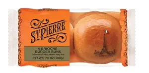 St. Pierre, Brioche Hamburger Buns (4 Count)