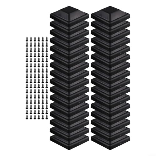 Tapa de poste de valla cuadrada de 4 pulgadas, tapa de valla para postes de madera, tapa de poste de valla, tapa de poste de valla, tapa de poste de valla, tapa de poste de valla, color negro para