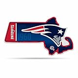 Rico Industries NFL Football New England Patriots State Shape Shape Cut Pennant - Home and Living Room Décor - Soft Felt EZ to Hang
