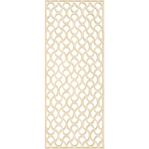 Image of Resort Decorative Pierced Fretwork Wood Wall Panels, 13 3 /8 inchW x 34 3 /8 inchH x 3 /8 inchT, Birch
