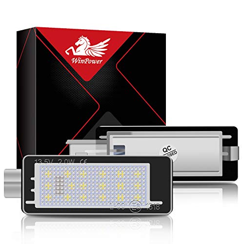 WinPower Kennzeichen Glühbirne 18 SMD Weiß Fehlerfrei Rückseite