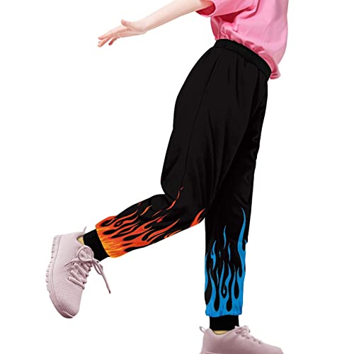 Boys' Track Pants, Kids Girls' Loose Elastic Sports Pants, Teens Sweatpants Polyester Active Joggers (Size: 4-15)4