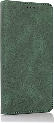 Protection iPhone 14 Plus luxe en cuir PU premium vert et finitions main