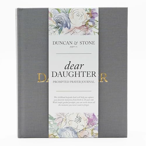 Image of Mother Daughter Journal – Durable Dear Daughter Journal Keepsake – Linen Baby Memory Book - Unique Gifts for Daughter (Grey, 230 Pages)