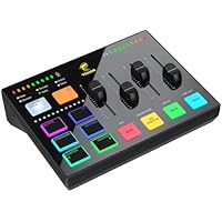 TONOR Gaming Audio Mixer PC, Mezclador RGB con Canal XLR y 6,35