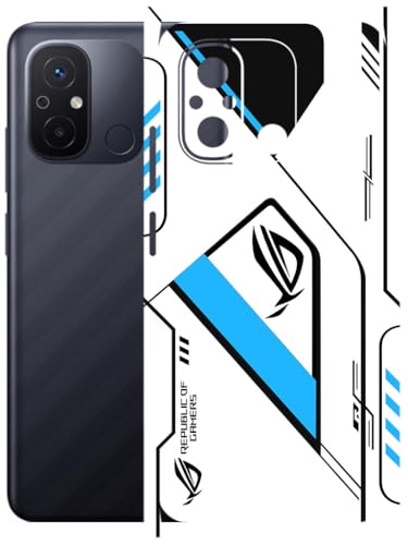 Image of AtOdds - Full Body Back Screen Guard Protector Film - Lamination Wrap Skin Sticker Compatible with REDMI 12C | Scratchproof Matte Finish (RogBlue)
