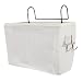 Parliky 1pc Hanging Basket Under Cabinet Organizer Mail Holder Cupboard Organizer Hanging Storage Baskets Door Shelf Dorm Storage Holder Wall-mounted White Iron Wire Basket