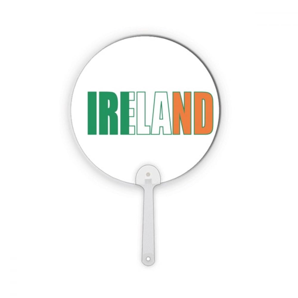 Drapeau de l'Irlande rond plastique pour exprimer votre fierté avec cet éventail unique
