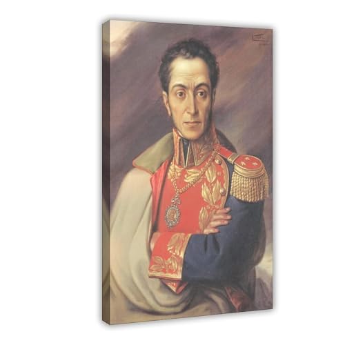 Poster Simon Bolivar Jose Toro Moreno toile décoration murale cadre suspendu 50x76