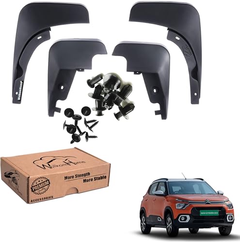 Image of WolkomHome Mud Flap Compatible with eC3 2023 - Durable Splash Guards for Car Exterior Protection