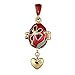 Produktbild danila-souvenirs Fabergé-Stil Ei Anhänger/Charm mit Blume & Herz 2,3 cm rot #0609-05