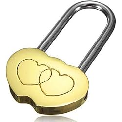 Candados Para Parejas Bloqueo De Pista 1pc Puente del Corazón, Personalizado Grabado Candado con Corazones Dobles, Pareja Mini Lock para Eterno