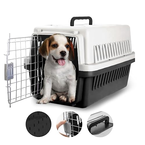 Mascotas, Pet Products Raganet, Jaula Transportadora para Mascotas con Puerta de Metal, Transporta Mascotas Pequeñas de hasta 5 Kg (50cm Largo X 30cm Ancho X 30cm Alto) (Negro)