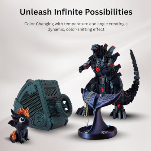 Image of 3IDEA PLA Chameleon 3D Printer Filament 1.75mm, Burning Titanium, 1KG with Reusable Spool, Color-Shifting Finish, Dimensional Accuracy ±0.02mm, Premium PLA for Smooth & Consistent Printing