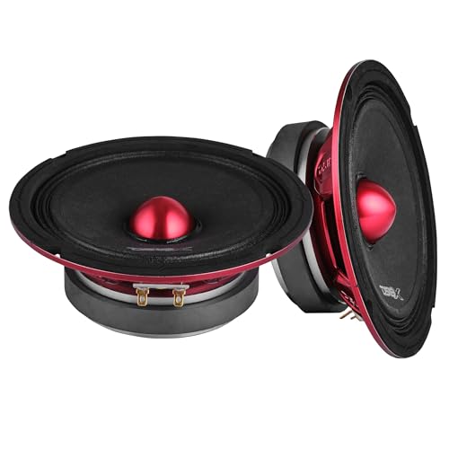 DS18 PRO-X6.4BMSL Slim Loudspeaker - 6.5", Midrange, Red Aluminum Bullet, 400W Max, 200W RMS, 4 Ohms - Premium Quality Audio Door Speakers for Car or Truck Stereo Sound System (1 Speaker) - Image 5