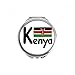 Kenya National Flag Black Pattern Hand Compact Mirror Round Portable Pocket Glass