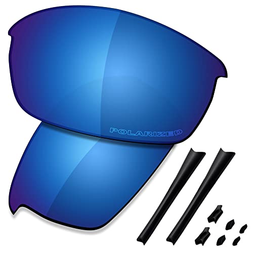 Lentilles de rechange Oakley Flak Jacket bleu nuit verres polarisés HD