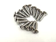 Enough screws for most pickguards Silver chrome plated with cross heads Approximately 12.5mm long with 6mm diameter head Raised countersunk heads Suitable for attaching pickguards and control plates to guitar body