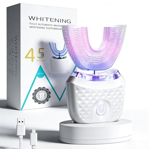 Ultraschall Automatische Zahnbürste Elektrische Schallzahnbürste mit Timer 360-Rundumreinigung des Mundraums Wasserdicht IPX7 Reinigt die Zähne effektiv Ultraschallzahnbürste