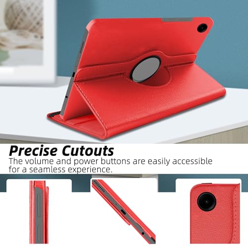 Image of TGK 360 Rotatable Smart Flip Cover for Samsung Galaxy Tab A11 8.7 Inch Case 2025 / Galaxy Tab A9 8.7 Inch 2023 (Red)