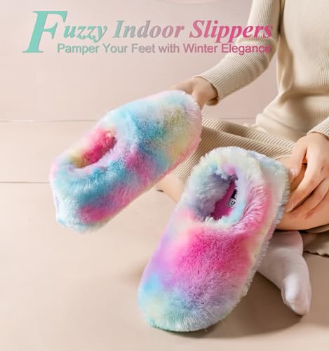Onmygogo Fuzzy Winter Indoor Slippers for Women3