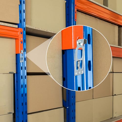 Image of Zonon 100 Pcs Teardrop Pallet Rack Safety Clip Warehouse Storage Pallet Racking Beam Safety Clip Safety Steel Pallet Rack Clip Connector Cross Beam Locker for Shelf Garage