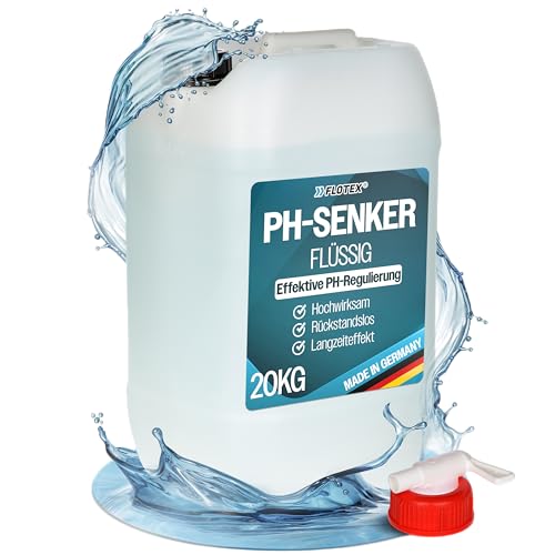 FLOTEX - Professionelle pH Minus flüssig 20KG | Schonender Flüssiger pH Senker für Pools und Whirlpool | optimale pH Regulierung | Wasser Balance