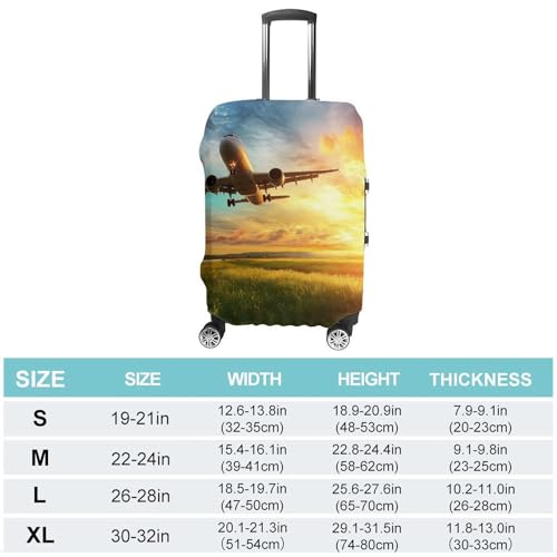Airplane Taking Off From The Airport Luggage Covers Suitcase Protector Case Fits 19-32 Inch XL2