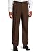 Savane Men's Select Edition Microfiber Pleated Dress Pant, Brown, 40x32